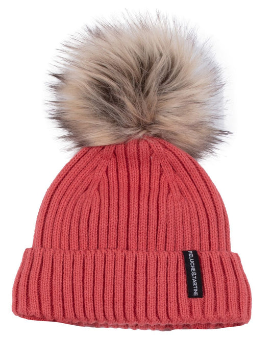 Tuque en tricot Jasmine  Filles Corail