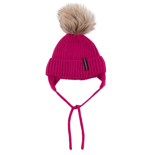 Tuque en tricot Charlotte bébé Filles Magenta