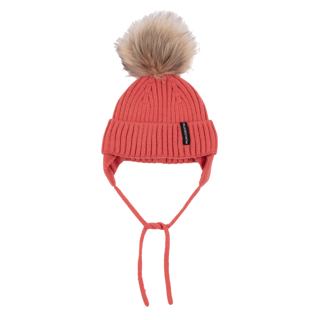 Tuque en tricot Eloise Bébé Fille Corail