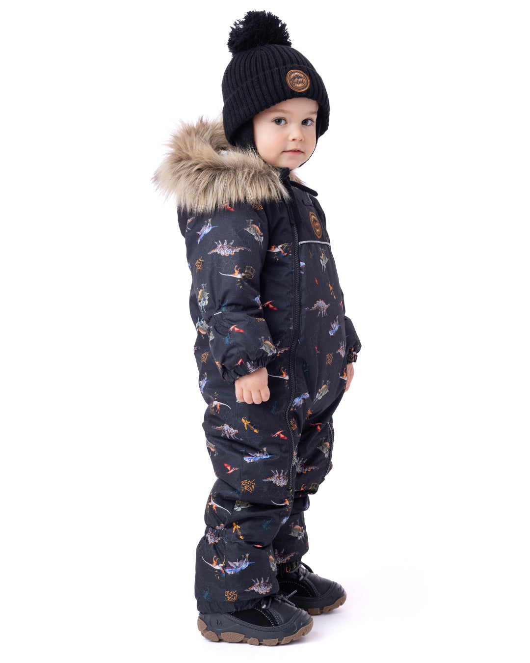 Habit de neige une-pièce Jayden Bébé Garcon Noir
