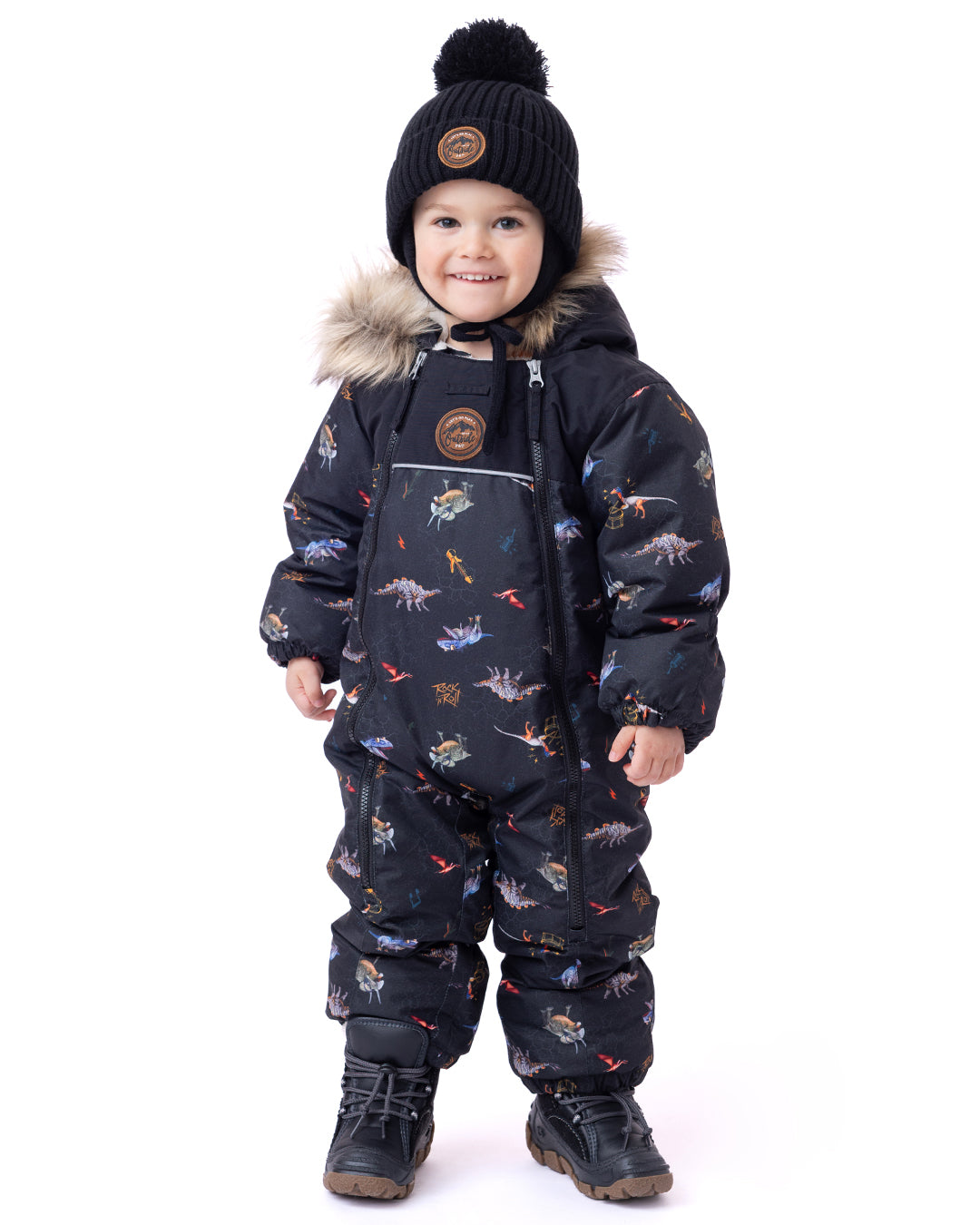Habit de neige une-pièce Jayden Bébé Garcon Noir