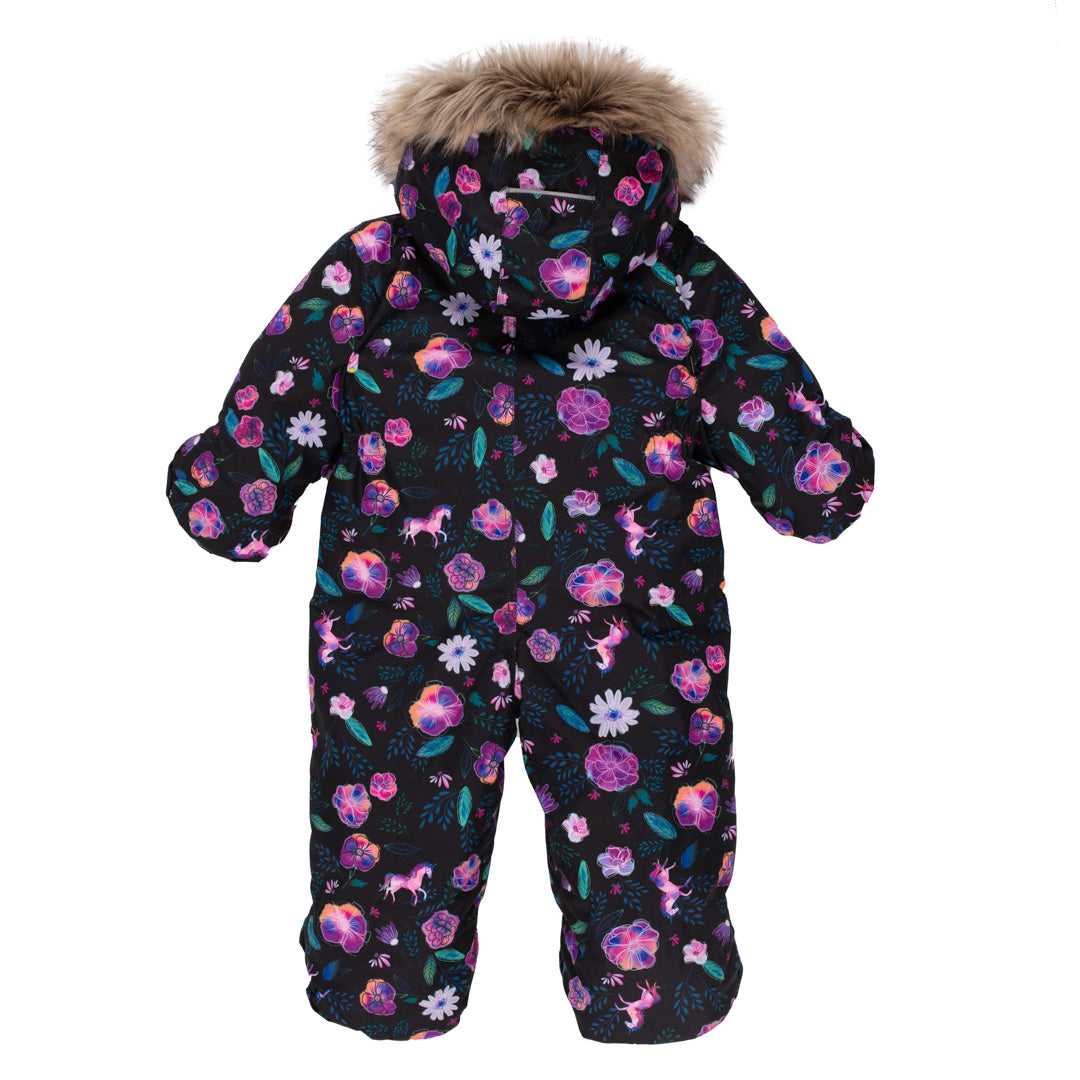 Lena Baby Girl Black One-Piece Snowsuit