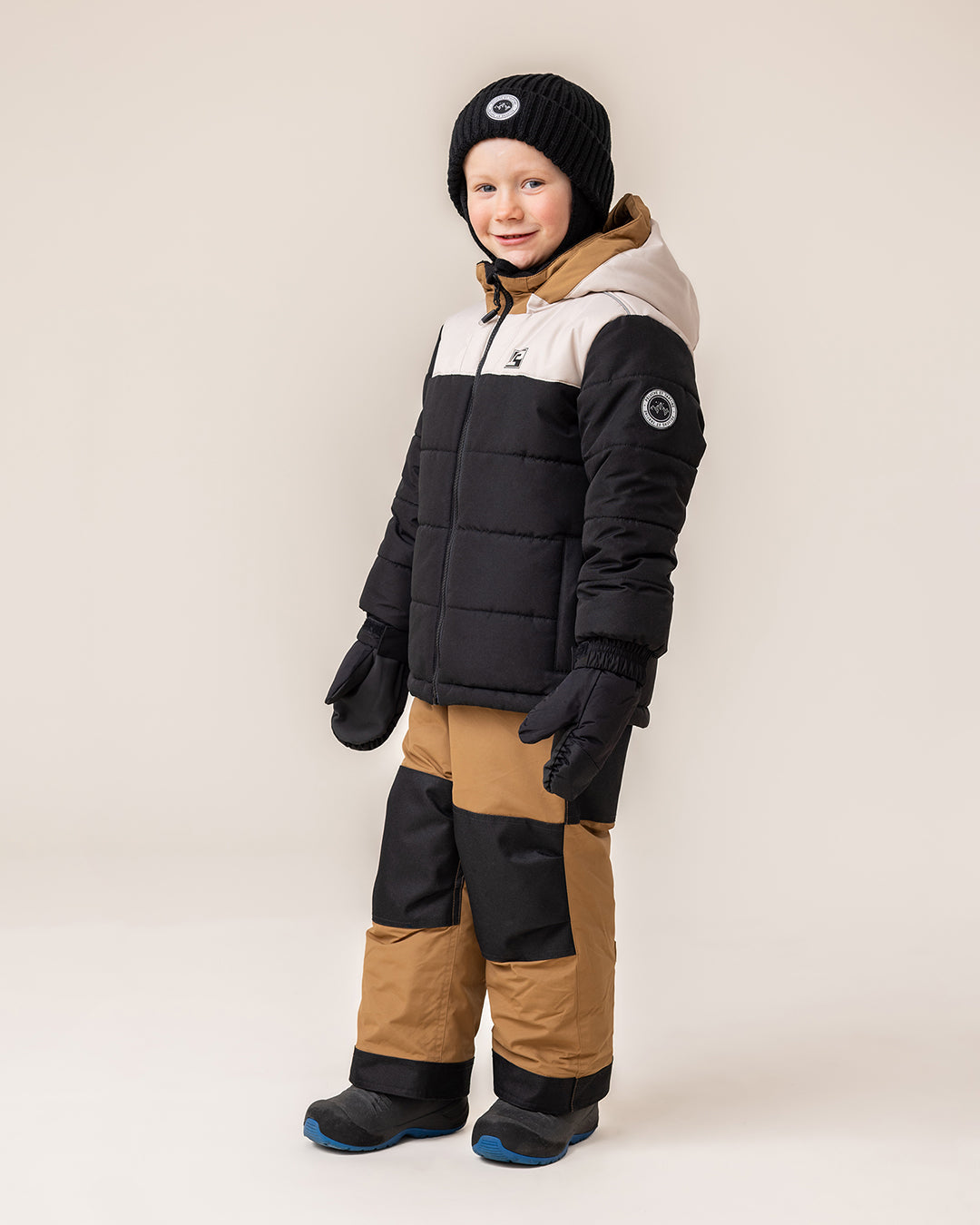 Leon Baby Boy Snowsuit Black