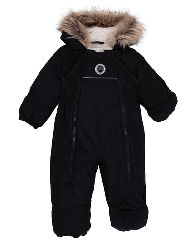 Maxence Baby Boy Black One-Piece Snowsuit