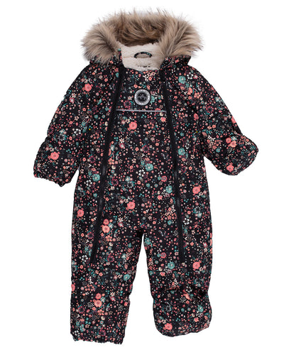 Anaelle Baby Girl Black One-Piece Snowsuit