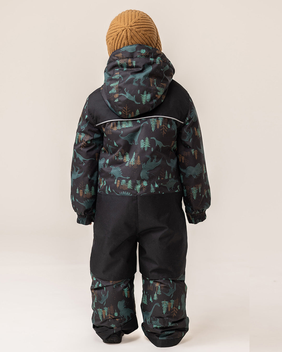 Tyler Boys Black One-Piece Snowsuit Plush