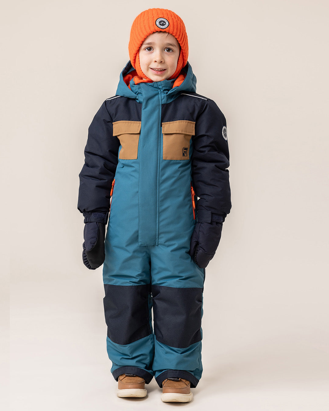 Simon Boys Teal One-Piece Snowsuit