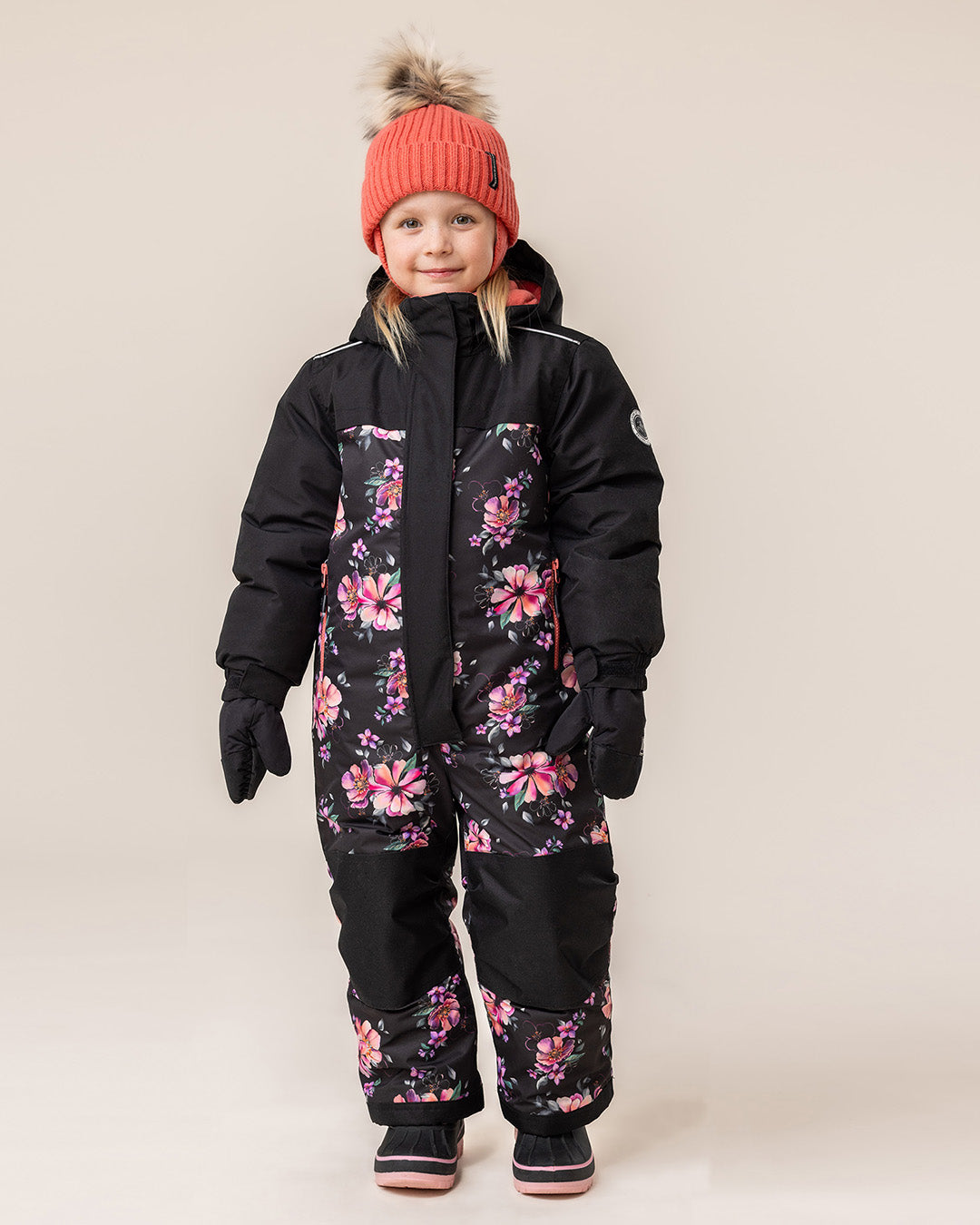 Habit de neige une-pièce Emilie Filles Noir