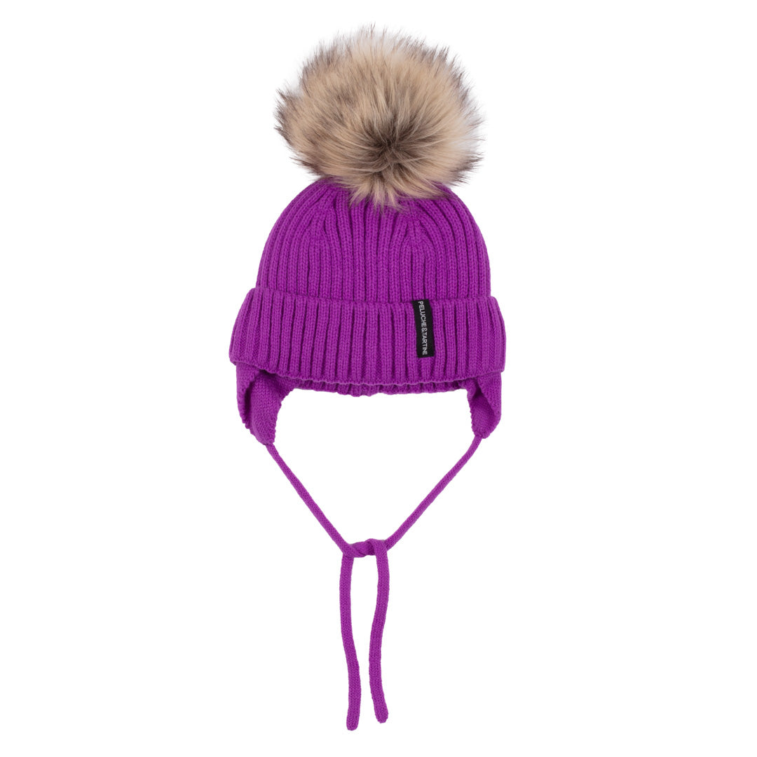 Tuque en tricot Justine bébé Bébé Fille Mauve