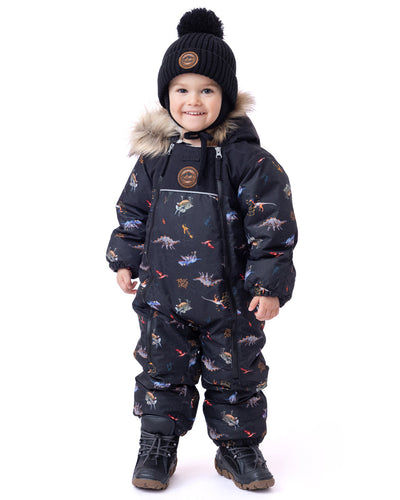 Jayden Baby Boy Black One-Piece Snowsuit