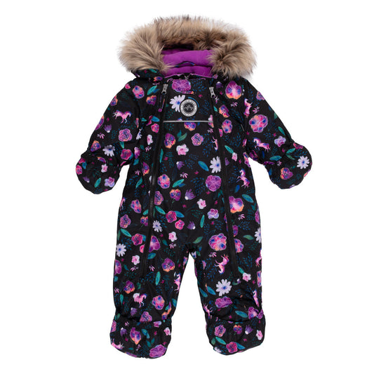 Habit de neige une-pièce Lena Bébé Fille Noir