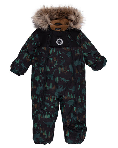 William Baby Boy Black One-Piece Snowsuit
