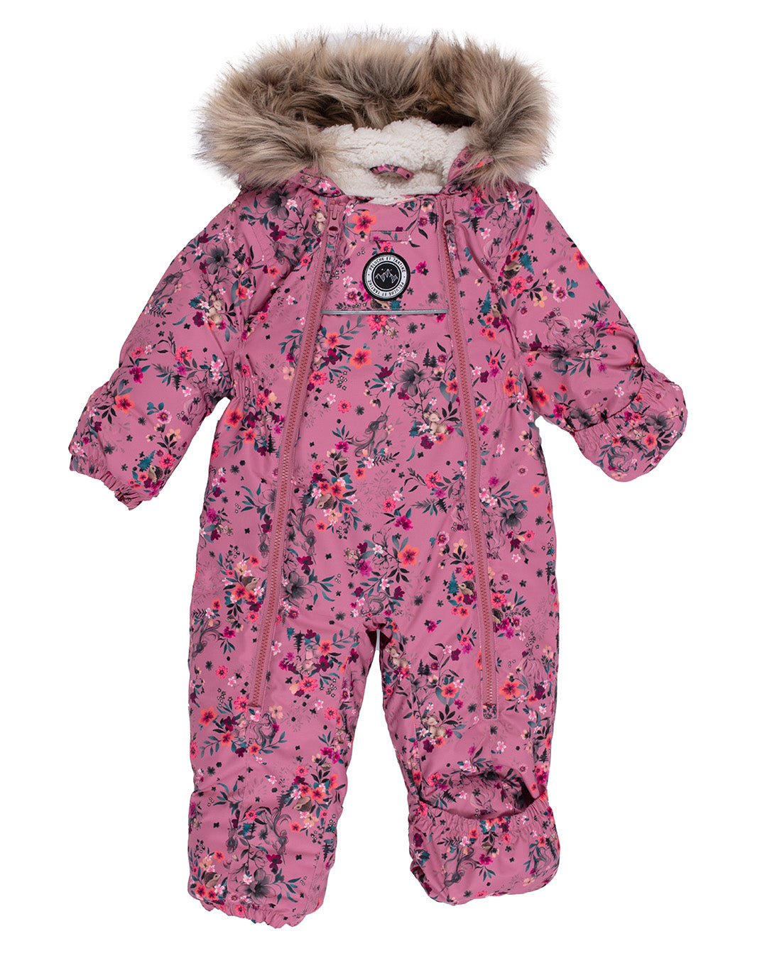 Lara Baby Girl Pink One-Piece Snowsuit