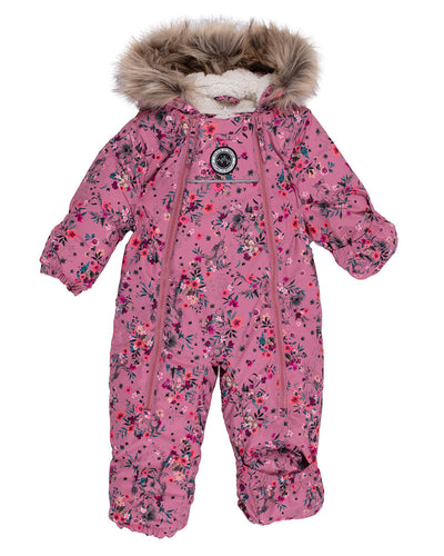 Habit de neige une-pièce Lara Bébé Fille Rose