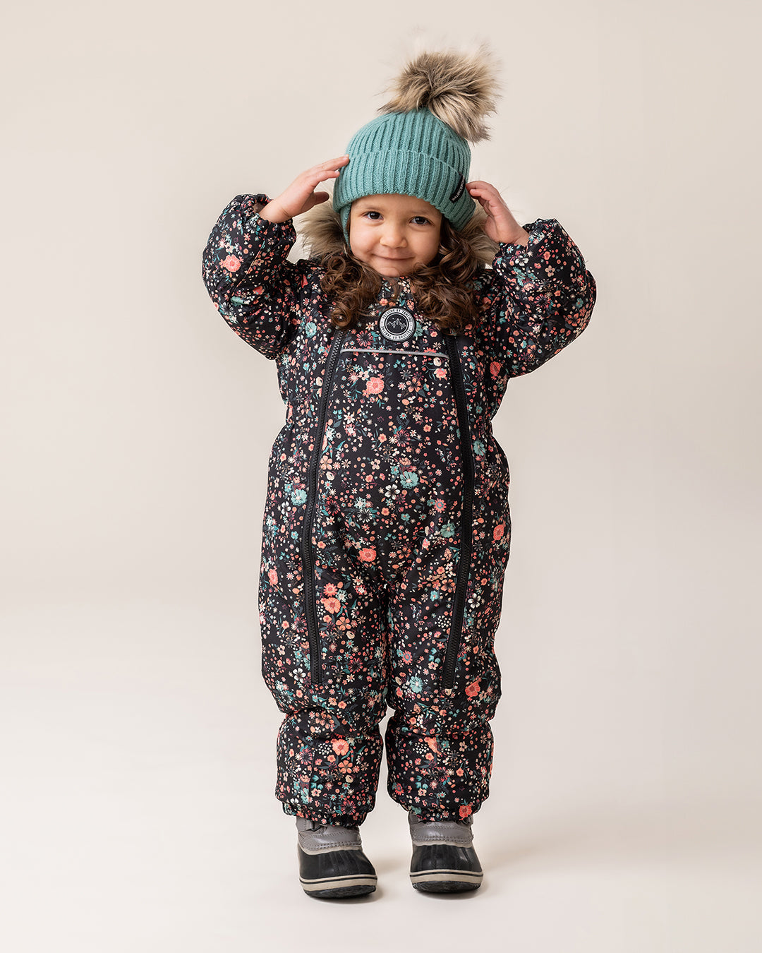 Habit de neige une-pièce Anaelle Bébé Fille Noir