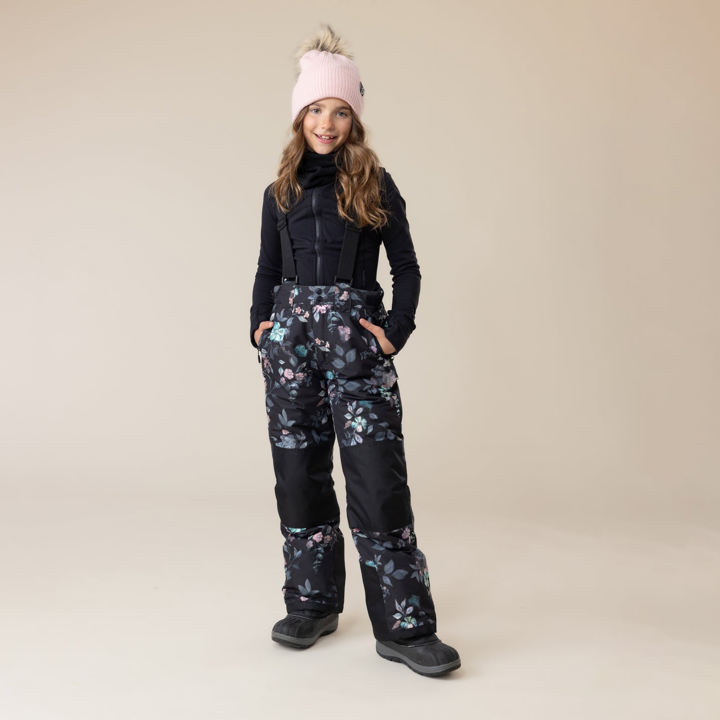 Pantalon de neige fleuri